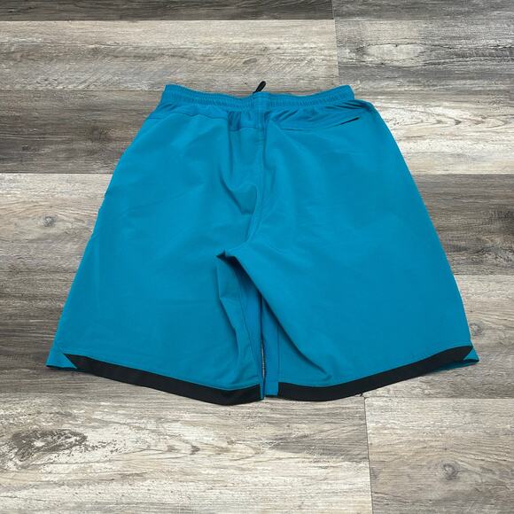 Nike Fit Dry Flex Vent Teal Blue Men M Mini Swoosh Gym Athletic Short - Picture 3 of 13